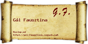 Gál Fausztina névjegykártya